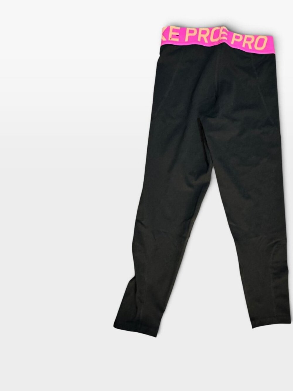 Nike Pro Leggings Size M Black Pink Waistband Dri-FIT